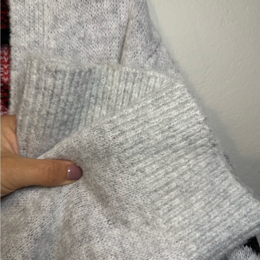 cupcakes & cashmere Gray Cardigan with Scottish Dog Size XL - Picture 5 of 8